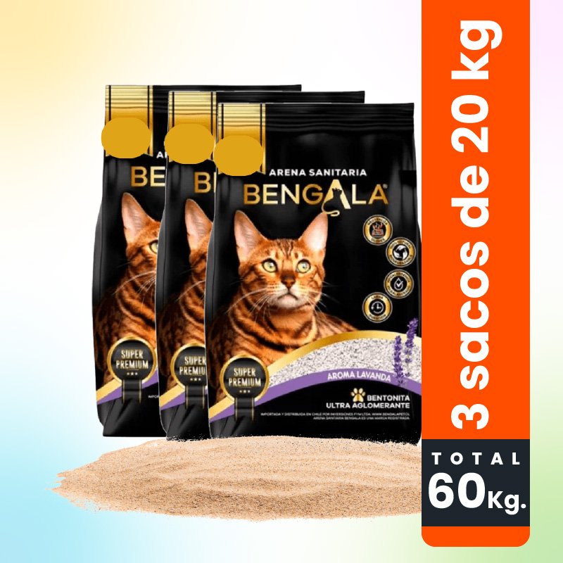 Pack 3 Arena Bengala 20 kg – Máximo Ahorro
