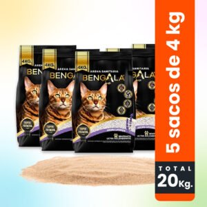 Pack 5 Arena Bengala 4 kg – Formato Práctico (20 kg)